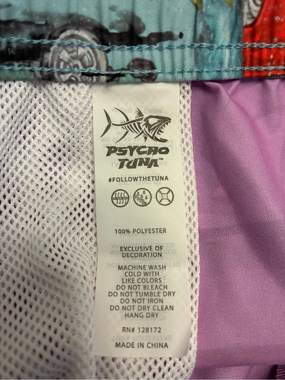 Psycho Tuna NWOT Sz Large Classic Cars Blue Surf Swim Trunks Board Shorts Pool